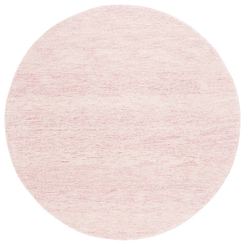 SAFAVIEH Handmade Metro Bara Wool Rug - 6' Round - Pink/Ivory