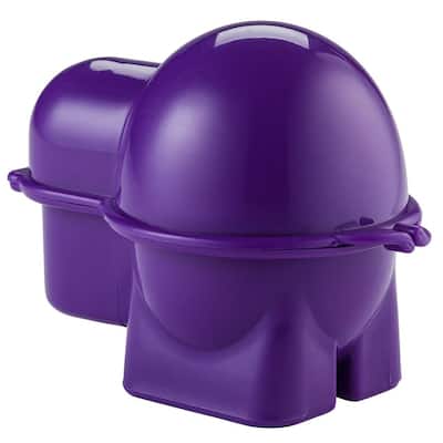 Hutzler Egg To-Go Container with Salt Shaker, Hard Boiled Egg Holder with Lid