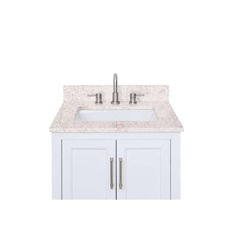 Avanity Quartz Vanity Top with Rectangular Undermount Sinks