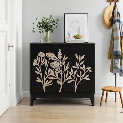 Vintage Style Storage Cabinet - 3-Shelf Adjustable Design