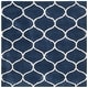 preview thumbnail 3 of 122, SAFAVIEH Hudson Shag Ogee Trellis 2-inch Thick Area Rug 5'3" Square - Navy/Ivory