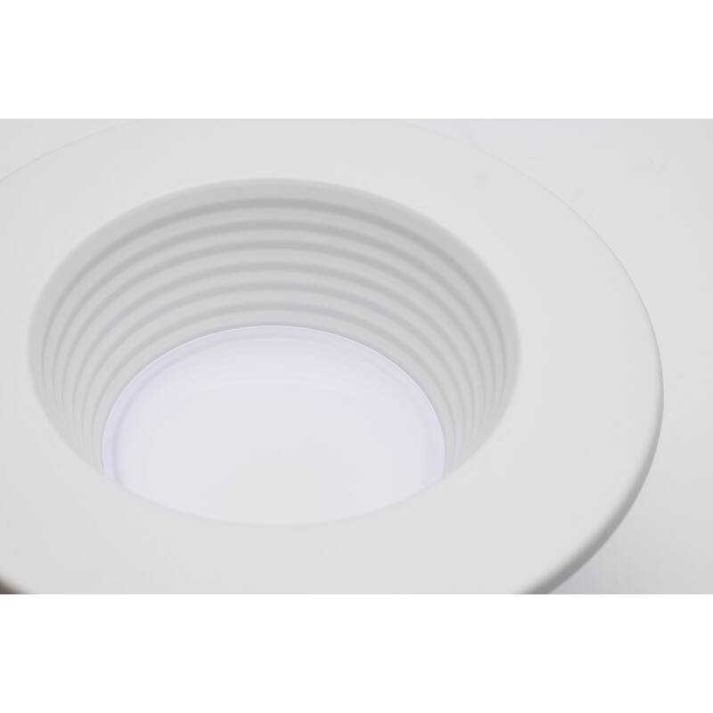 Retrofit Deep Baffle 5.8/7/9.5Ws 27K/30K/35K/40K/50K CCT 4In Round White 120V