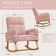 preview thumbnail 80 of 171, HOMYKA 28" Wide Rocking Chair for Nursery with Solid Wood Leg