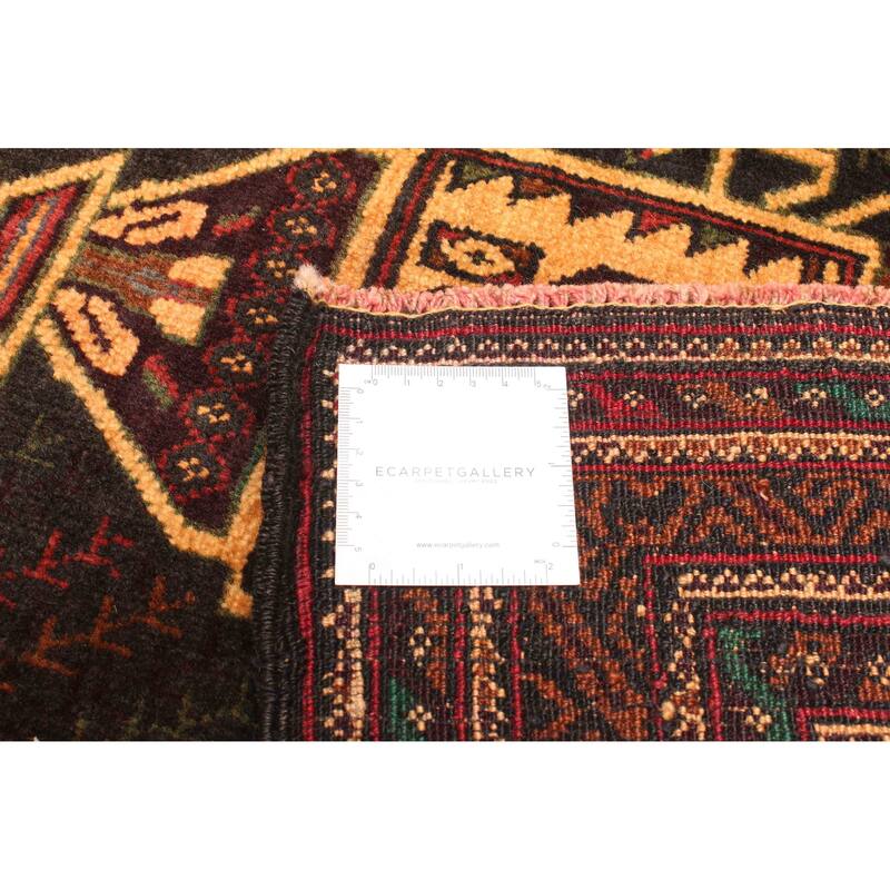 ECARPETGALLERY Hand-knotted Teimani Black Wool Rug - 2'9 x 4'6