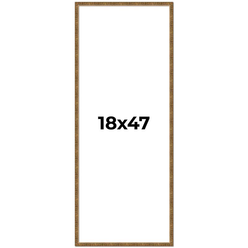 18x47 Frame Gold Solid Wood Picture Frame - Complete Modern Photo