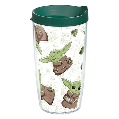 Tervis Star Wars - The Mandalorian Child Playing Made in USA Double Walled Insulated Travel Tumbler, Classic