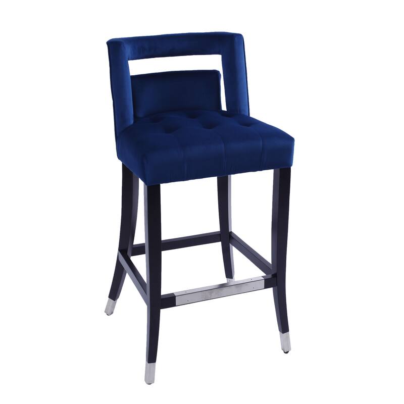 Velvet Barstool with Nailheads,2 pcs Set