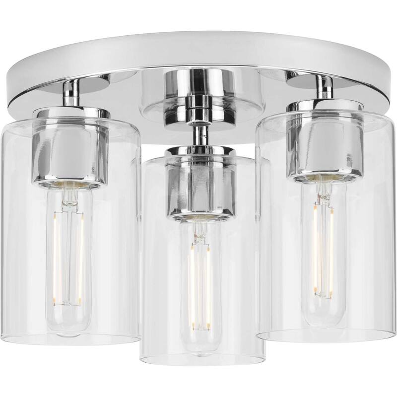 Progress Lighting P350237 Cofield 3 Light 12" Wide Flush Mount Ceiling - Polished Chrome
