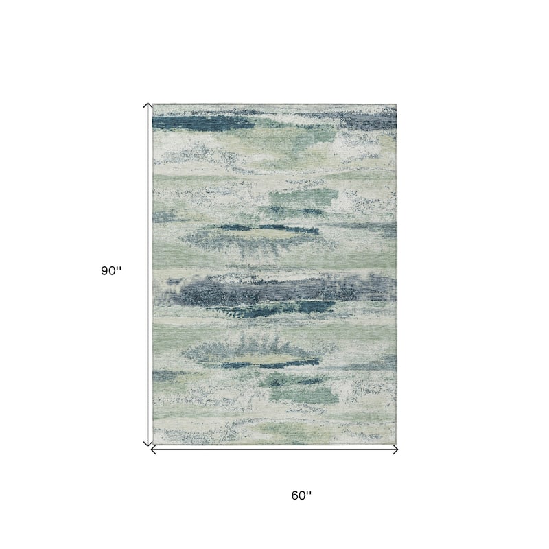 HomeRoots Abstract Transitional Rectangle Outdoor Rug