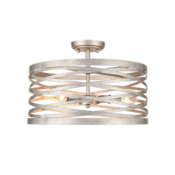 3 Light Metal Semi-Flush Ceiling Mount in Multiple Finishes