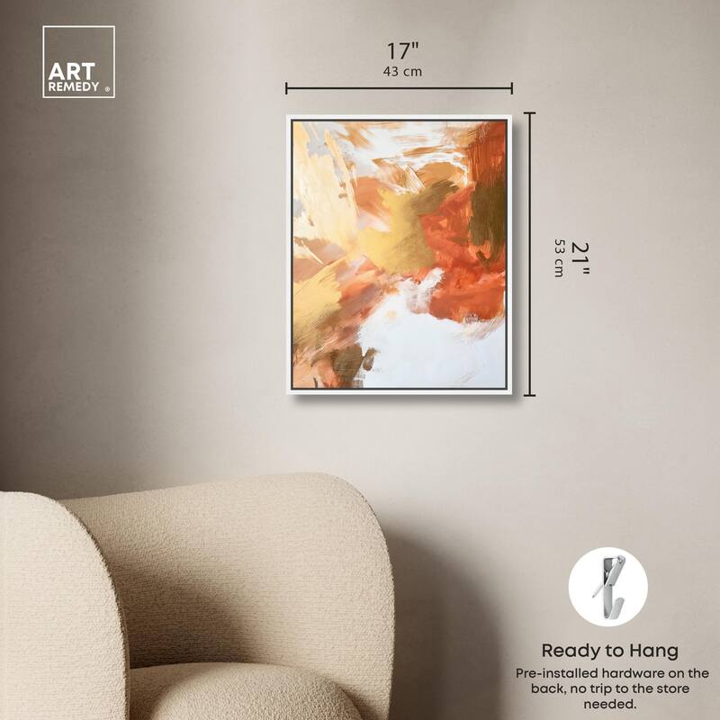 Golden Yellow Citrus Burst I Canvas by Art Remedy