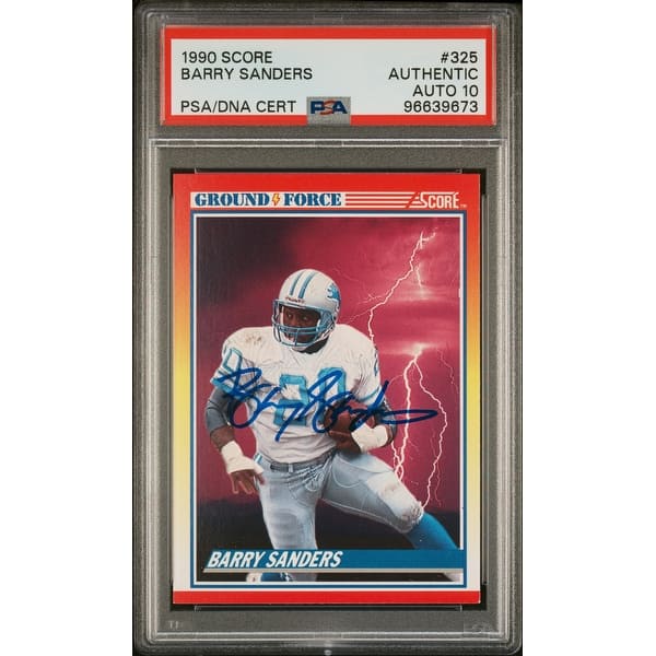 Barry Sanders 1990 Score Signed Football Card #325 Auto Graded PSA 10 96639673 - Black - 8'6" x 11'6" - Bed Bath & Beyond - 41911335 Barry Sanders 1990 Score Signed Football Card #325 Auto Graded PSA 10 96639673 - Black - 8'6" x 11'6" - Bed Bath & Beyond - 41911335