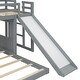 preview thumbnail 31 of 47, Friendly Design Twin Over Full Bunk Bed, Loft Bed with Playhous