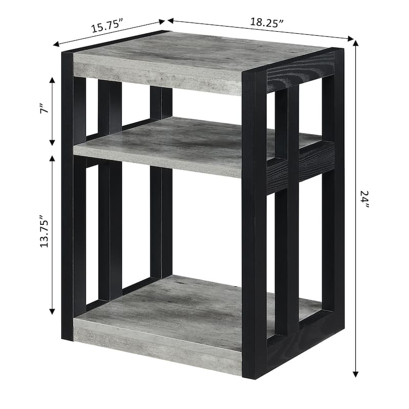 Convenience Concepts Monterey End Table with Shelves