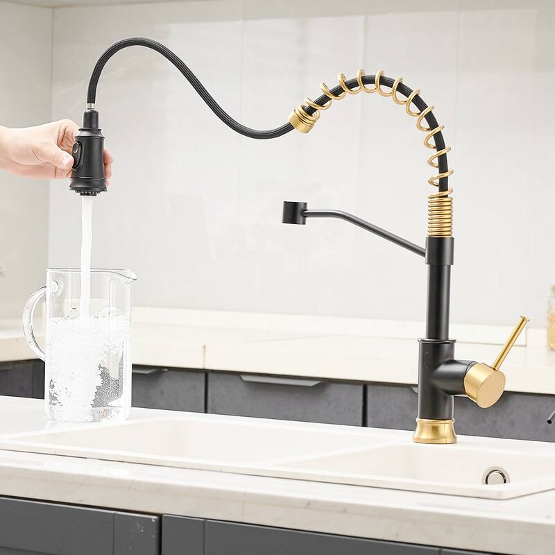 Single-Handle Touchless Pull Down Kitchen Faucet with Two Functions