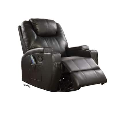 PU Upholstered Rocker Recliner with Swivel