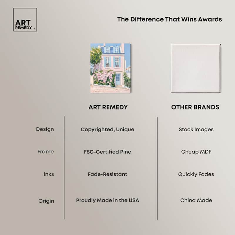 Rosy Residence Canvas by Art Remedy, Gallery Wrapped