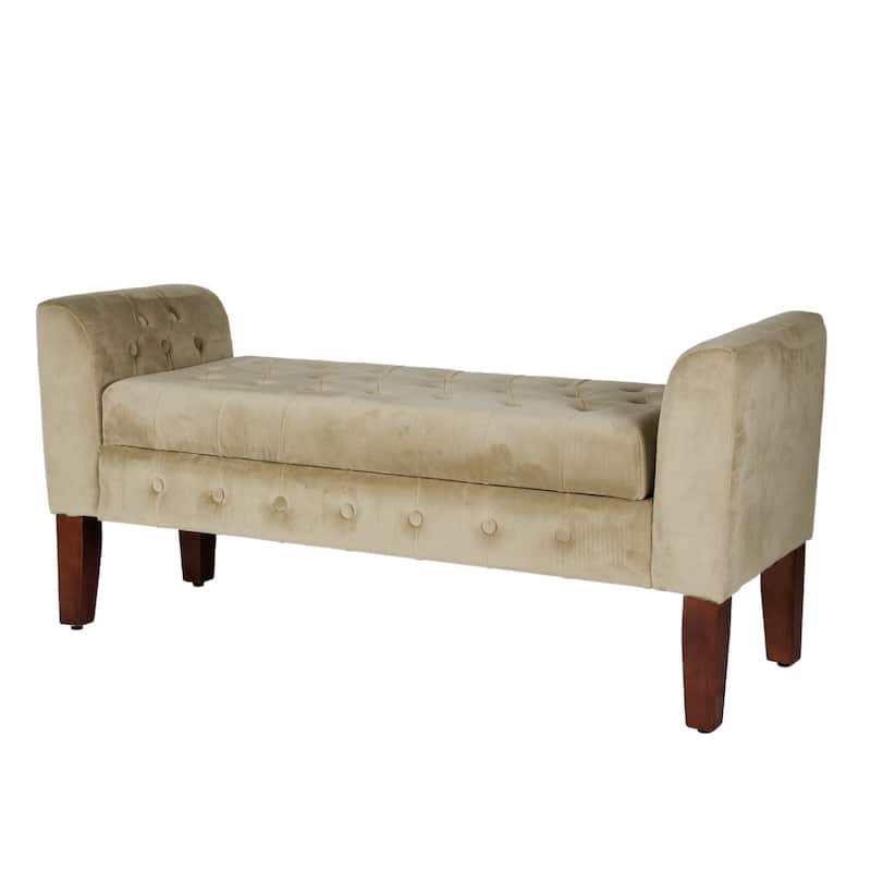 Copper Grove ArumVelvet Tufted Storage Bench / Settee