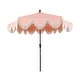 preview thumbnail 1 of 13, 9ft Tassel Patio Umbrella Auto-Tilt, Crank , by JONATHAN Y Coral Pink/Cream