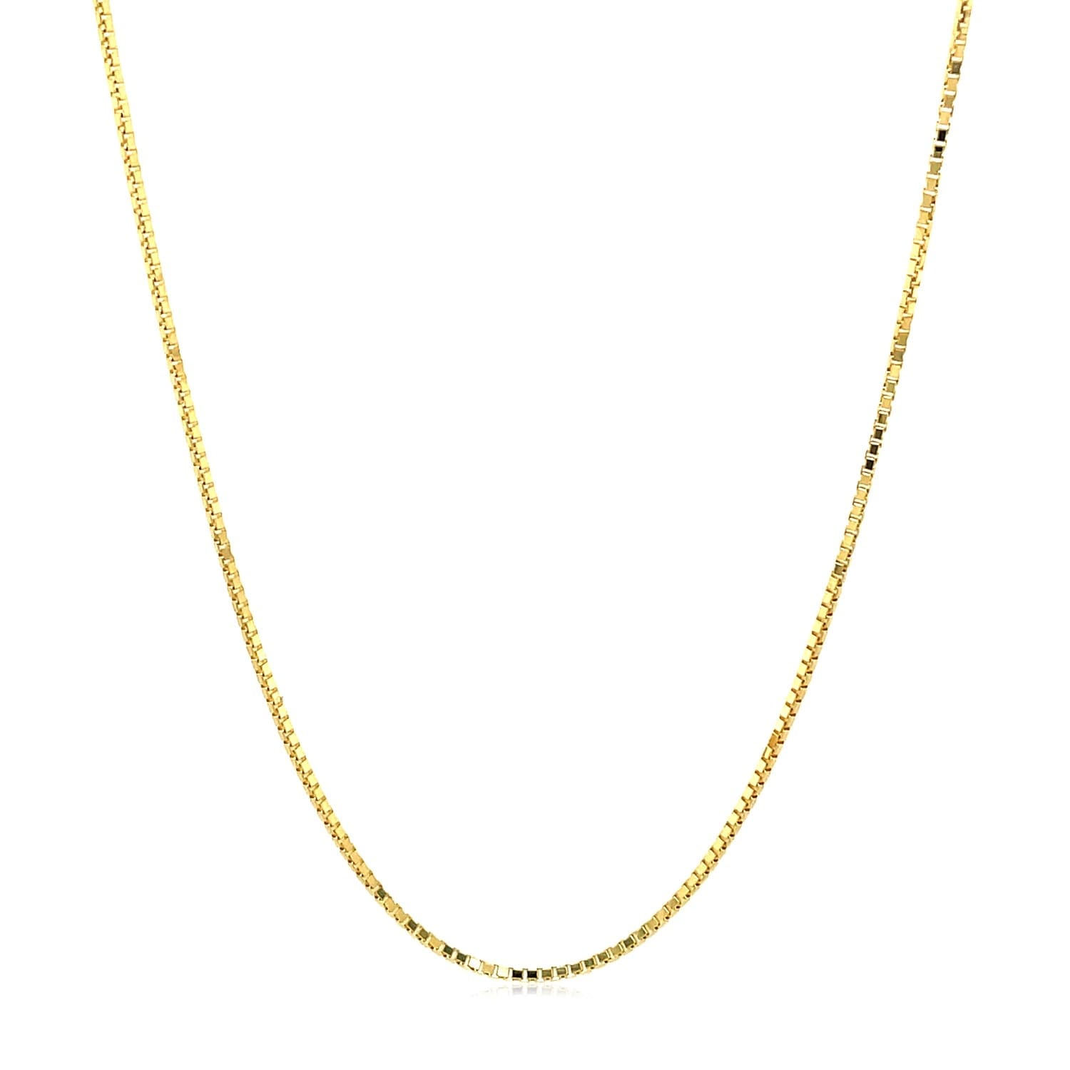 MayaMila 14k Yellow Gold Octagonal Box Chain 1.0mm