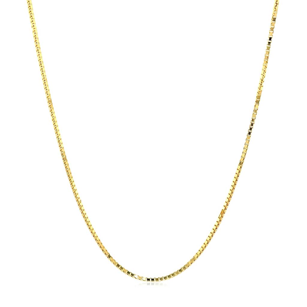 MayaMila 14k Yellow Gold Octagonal Box Chain 1.0mm