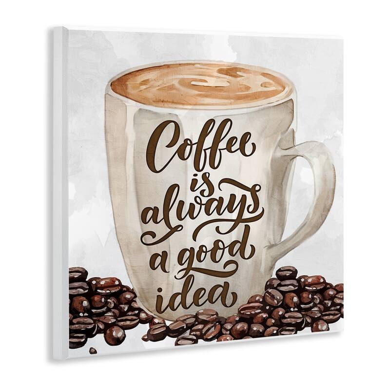 Stupell Coffee Phrase Classic Mug Wall Plaque Art Design By Kim Allen