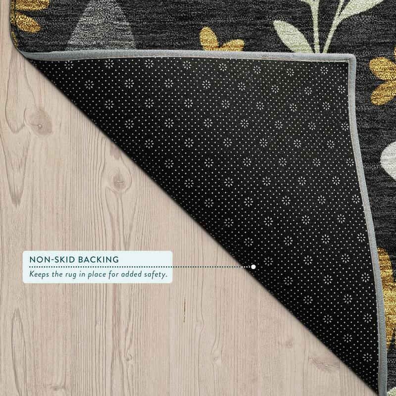 Machine Washable Indoor/ Outdoor Whimsy Butterfly Chantille Rug