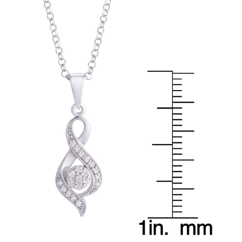Victoria Townsend .925 Sterling Silver 1/8ct Diamond Infinity Pendant