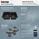 preview thumbnail 4 of 17, Karran Drop-In Quartz 33 in. 1-Hole 60/40 Double Bowl Kitchen Sink Kit