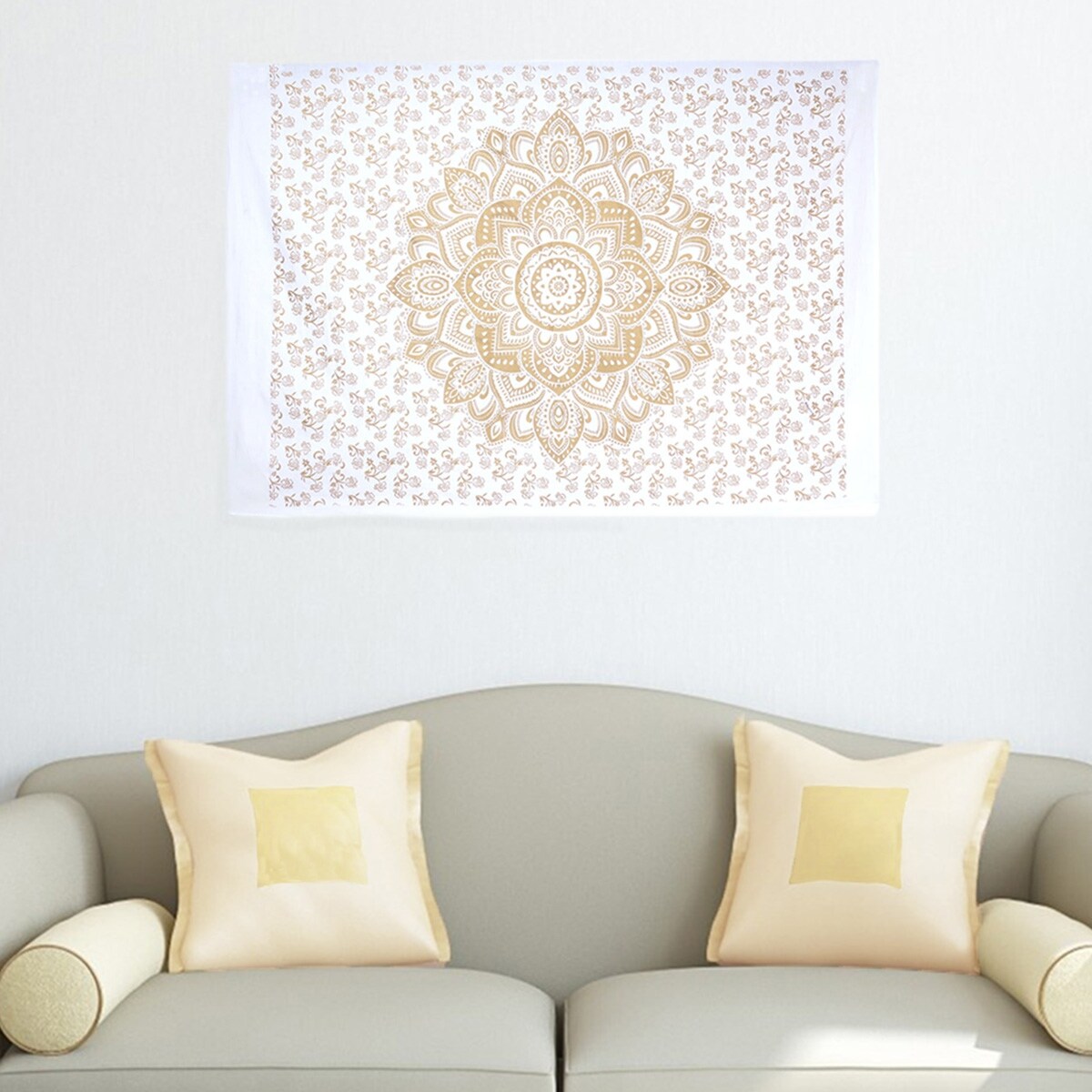 Hippy Bohemian Mandala Golden Print Decor Wall Hanging Poster Tapestry On Sale Overstock 21730526 Click to buy this poster now: hippy bohemian mandala golden print decor wall hanging poster tapestry