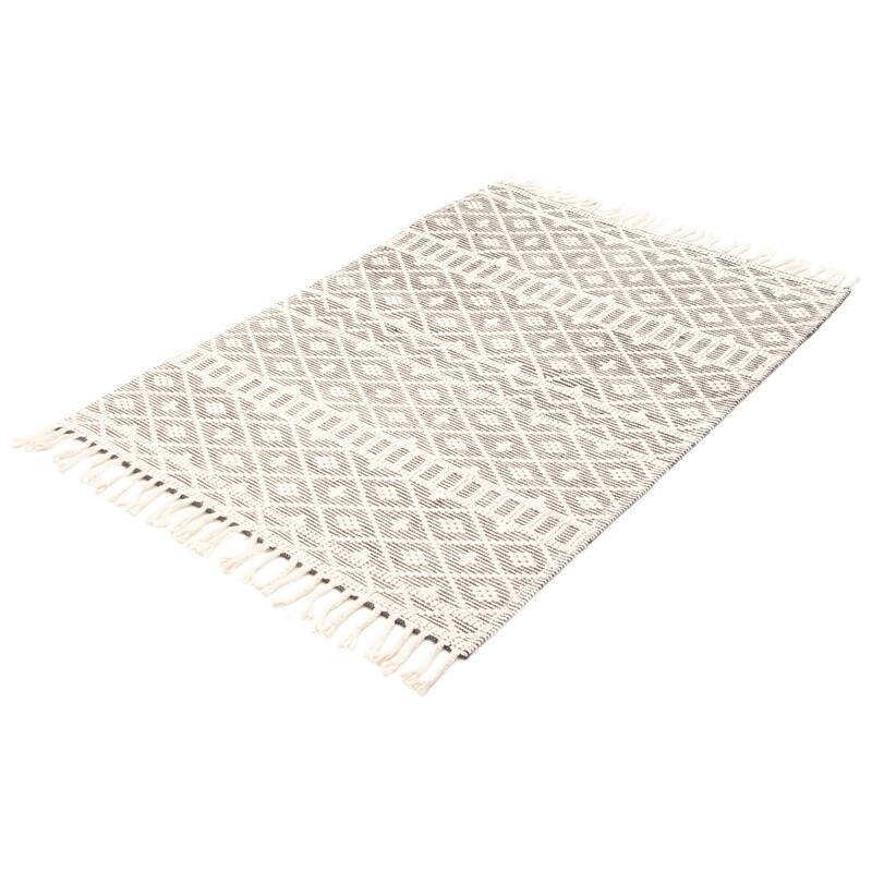 ECARPETGALLERY Braid weave Sienna Black Wool Rug - 5'2 x 7'5