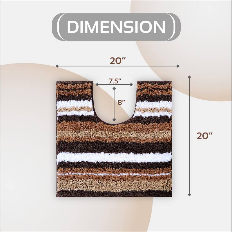 Better Trends Bath Rug 100% Polyester Super Absorbent Anti-Skid TPR Backing Bathroom Rug For Shower,Sink Mats Griffie Collection