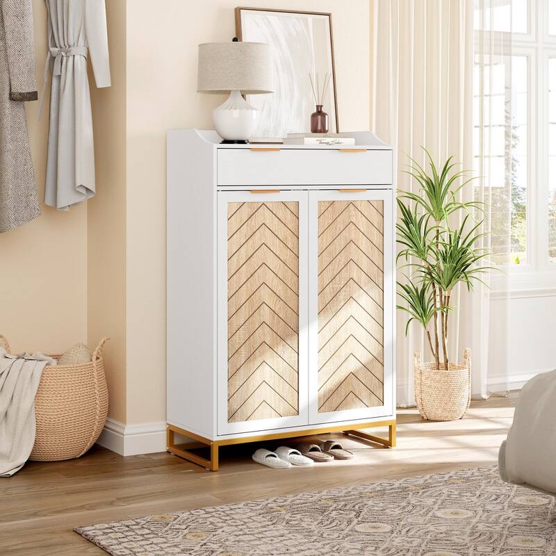 Moasis 18 Pair Shoe Storage Cabinet for Entryway Shoe Rack Organizer