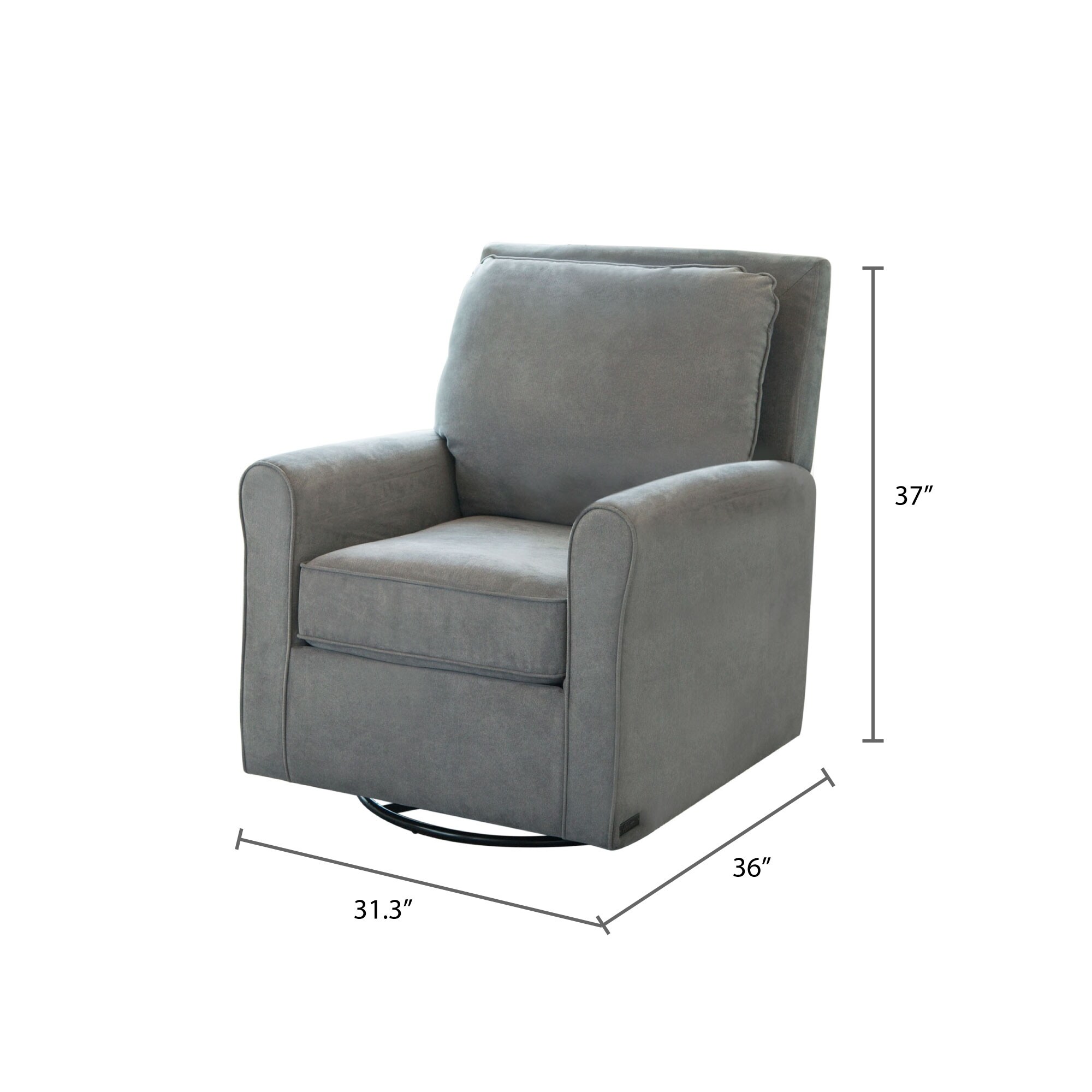 Abbyson Shiloh Fabric Gliding Chair On Sale Overstock 18967370 Grey