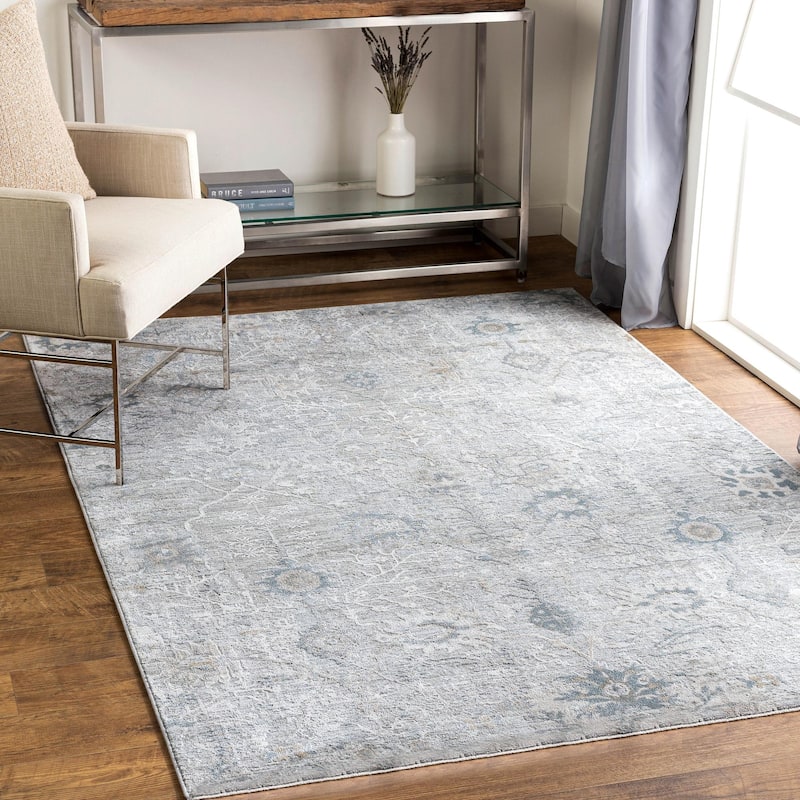Brain Transitional Floral Area Rug - 2' x 2' 11" - Sage