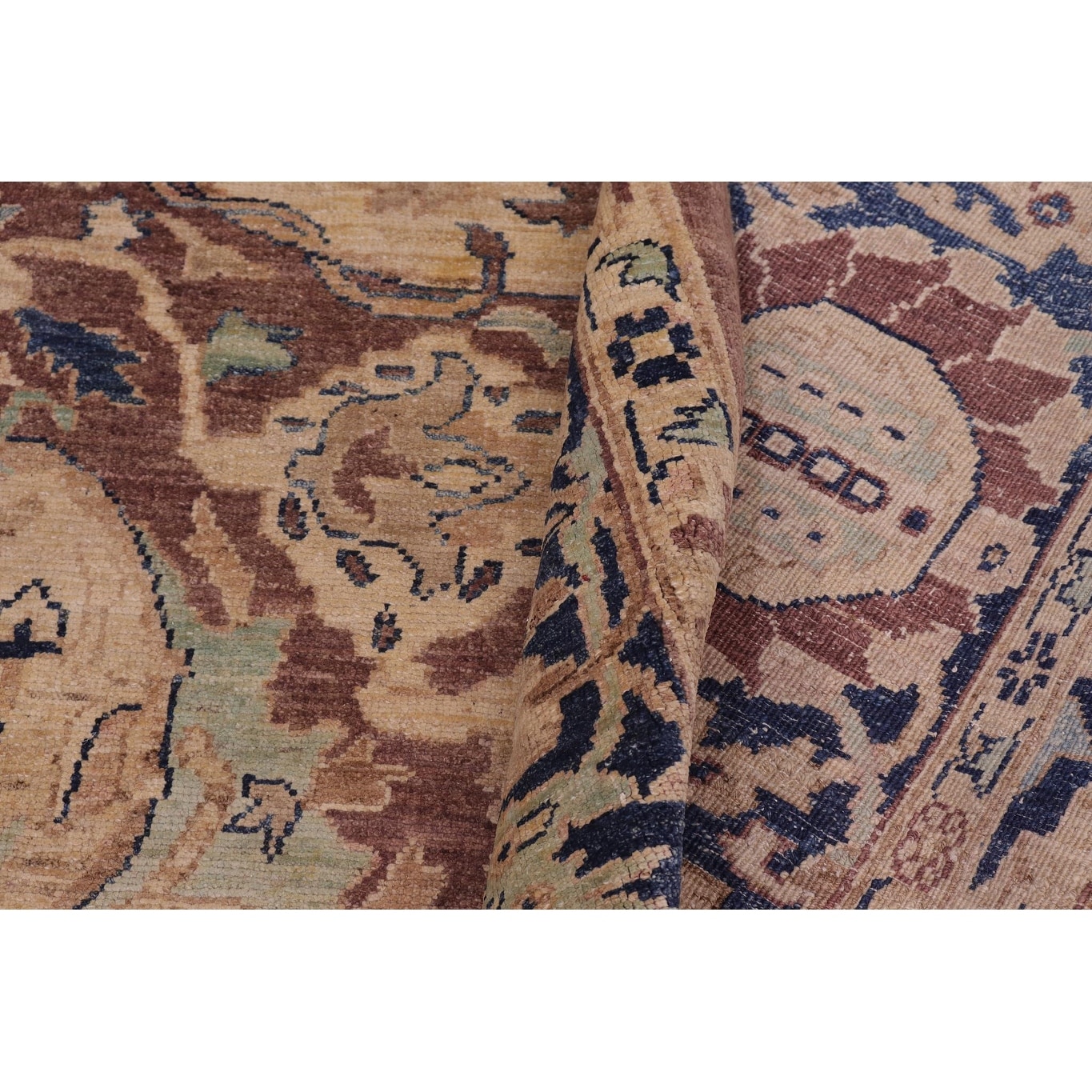 Boho Chic Ziegler Joetta Aubergine Blue Hand-knotted Wool Rug - 8