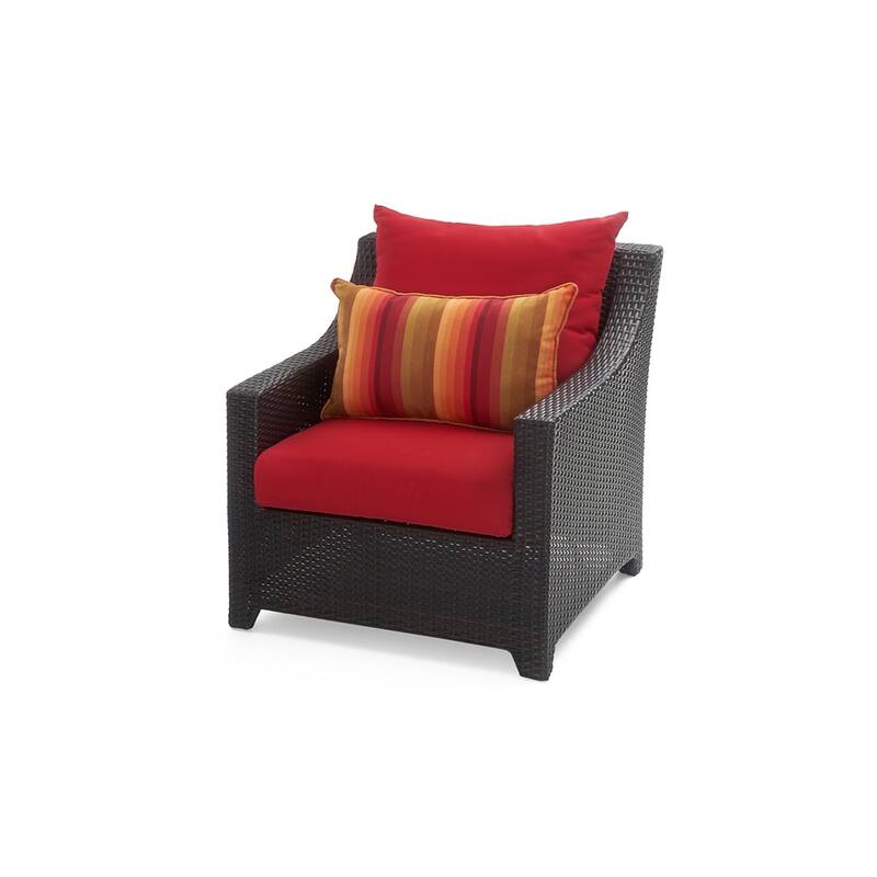 Deco 5 Piece Sunbrella Outdoor Patio Fire Chat Set