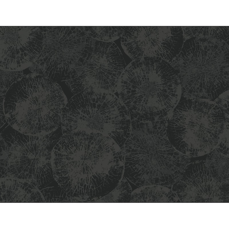 Seabrook Designs Eren Unpasted Wallpaper - 27 in. W x 27 ft. L - Rich Onyx