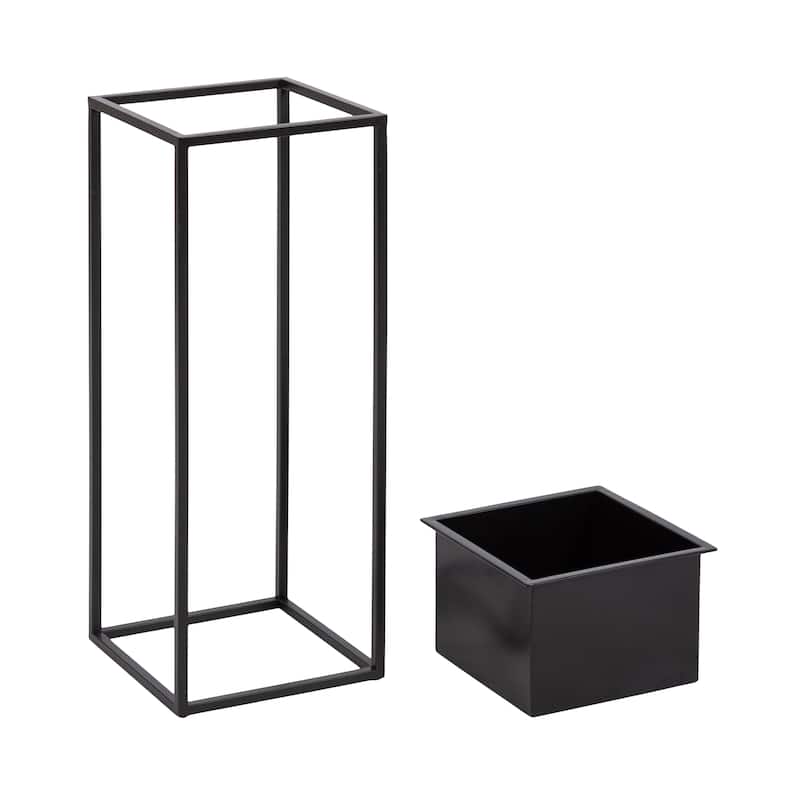Kate and Laurel Palade Free Standing Metal Planter Set