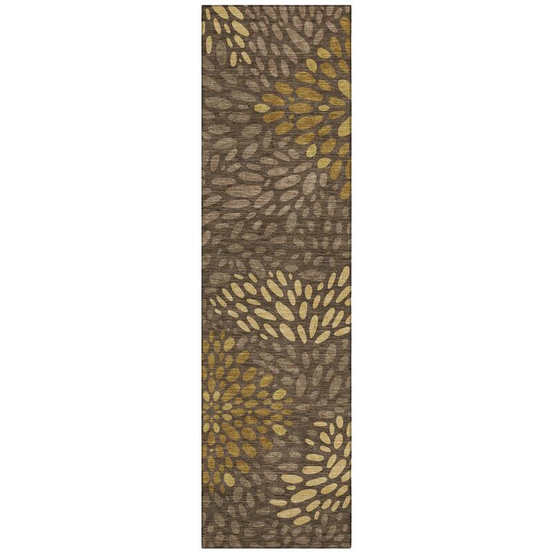 Machine Washable Indoor/ Outdoor Modern Genoa Chantille Rug