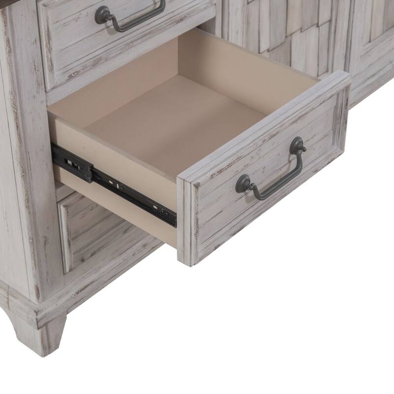 River Place Riverstone White & Tobacco Entertainment TV Console Various Sizes