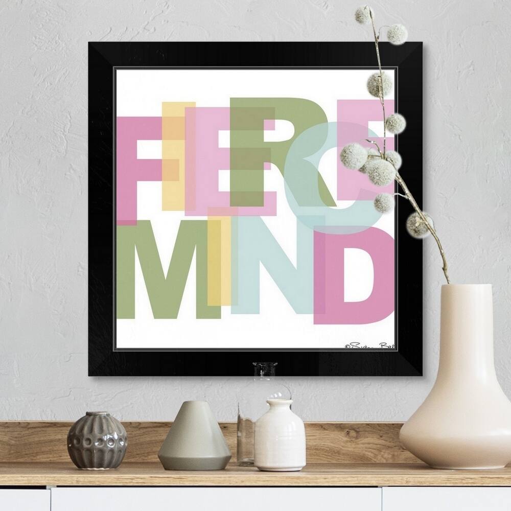 "Fierce Mind" Black Framed Print