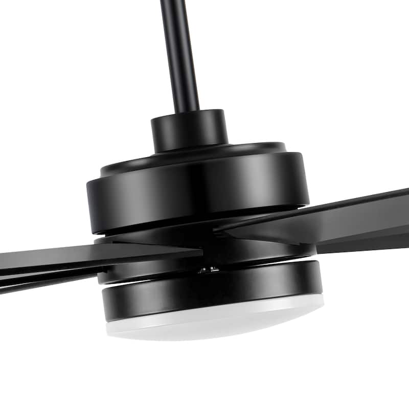 65 Inch Gold/Black LED Ceiling Fan with Light and Remote(6-Blade)