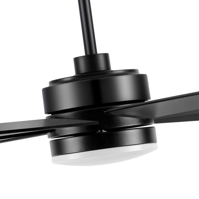 65 Inch Large Gold LED Ceiling Fan with Light and Remote(6-Blade)