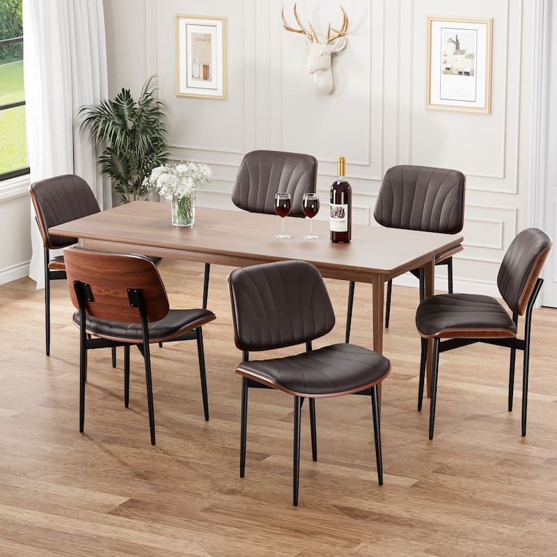 Mid Century Modern Dining Chairs, Upholstered Dining Chairs Set of 2