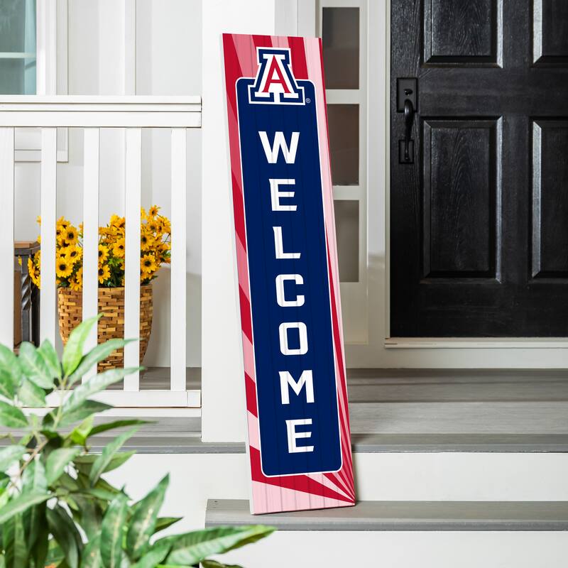 47" Porch Leaner Welcome Wall Sign, University of Arizona - Blue