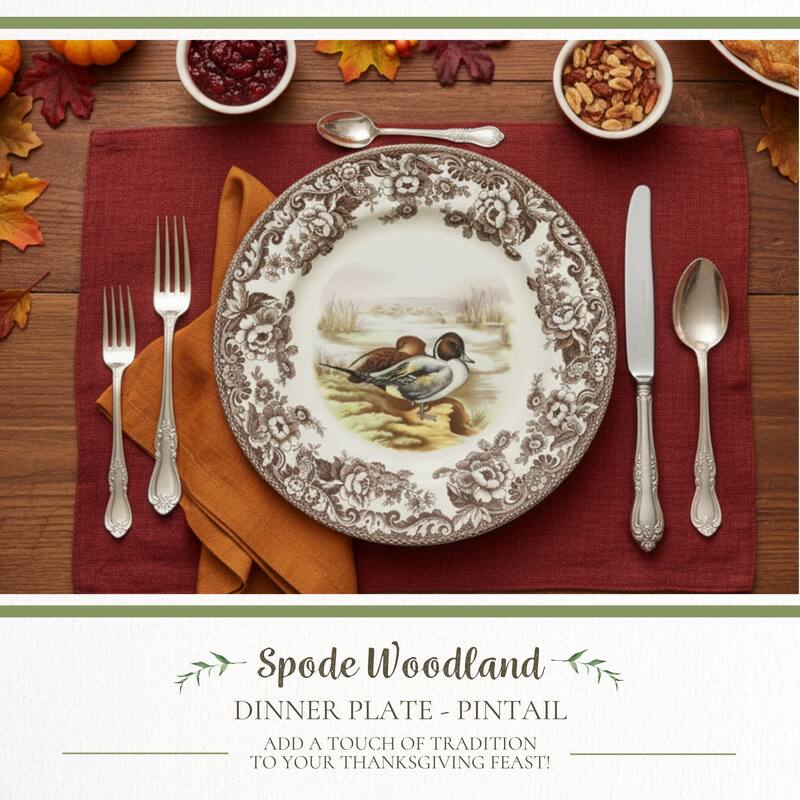 Spode Woodland Dinner Plate Birds Motif - 10.5