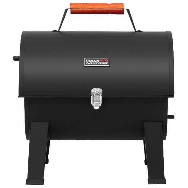 Royal Gourmet Portable Charcoal Grill with Two Side Cooking Area - Steel - Assembly Required