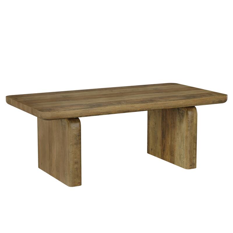 Industrial Brown 47" Rectangle Coffee Table for Living Room