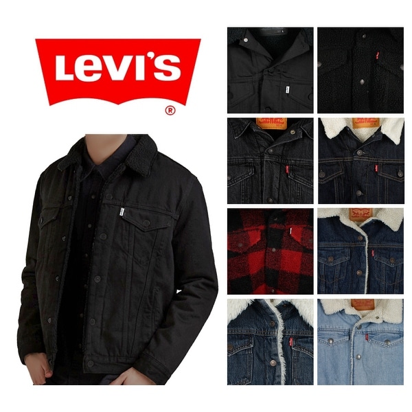 levi's men's denim sherpa lined trucker jacket
